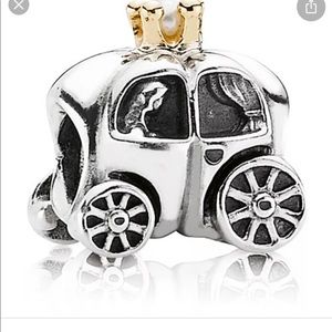 Pandora Royal Carriage Charm Silver & 14k Gold